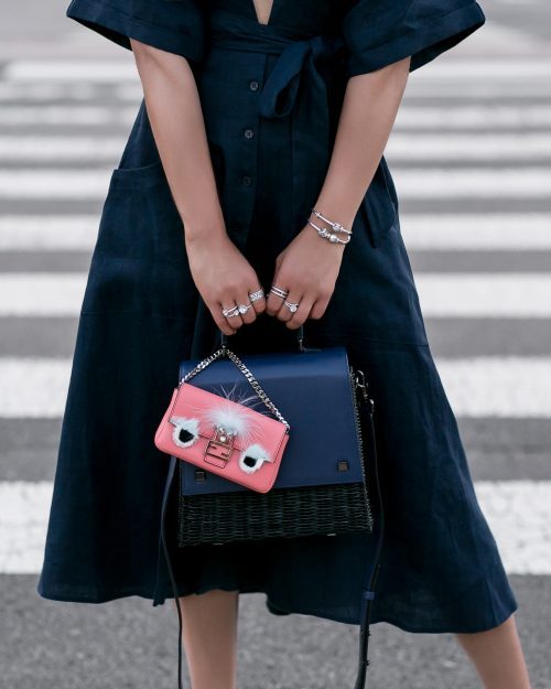 With class and style...LAILA WICKER HANDBAG