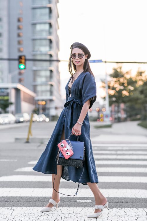 With class and style...LAILA WICKER HANDBAG