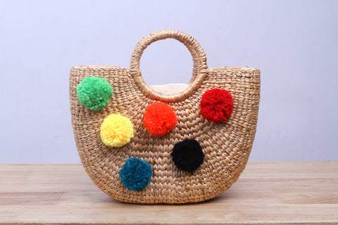 MoCraft - Straw beach handbag (small)