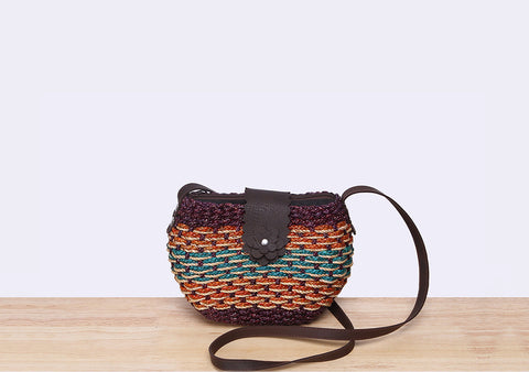 Mini Straw Saddle Bag