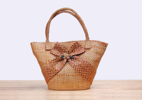 BangSai - Straw Ribbon Hand Bag