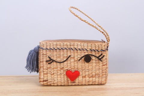 MoCraft - Straw clutch bag